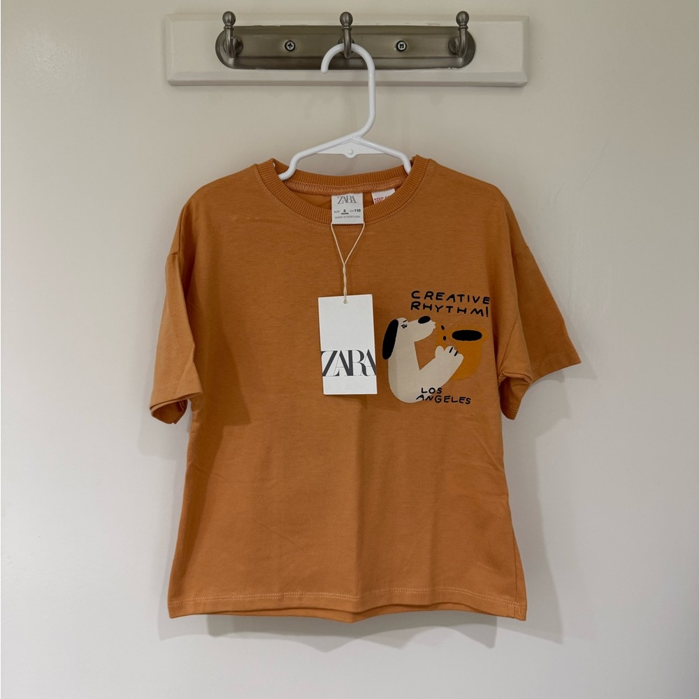 Zara Creative Rhythm Dog Tee 5 Years NWT
